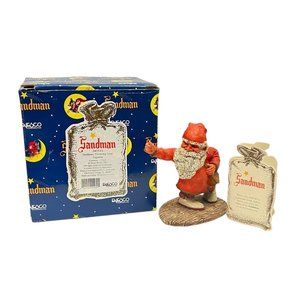 Enesco Sandman Throwing Sand Figurine 1994 Klaus Wickl Santa # 340545 Vintage
